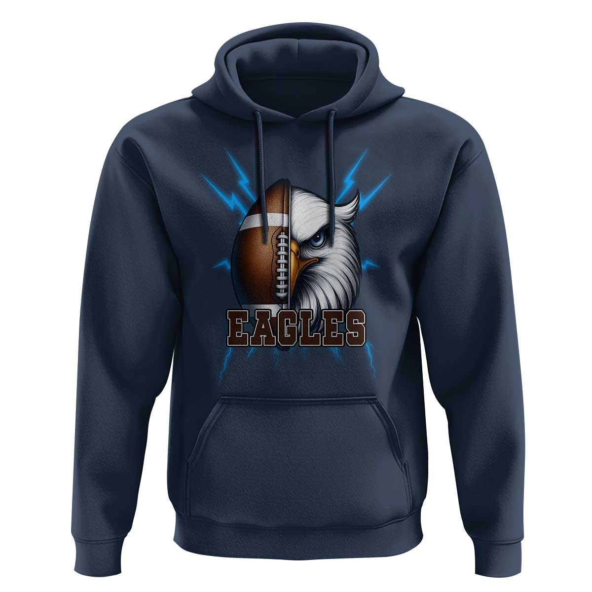 Eagle Football Power Hoodie Game Day Sports Fan Gift - Wonder Print Shop