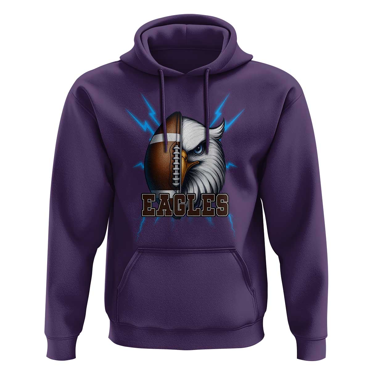Eagle Football Power Hoodie Game Day Sports Fan Gift - Wonder Print Shop