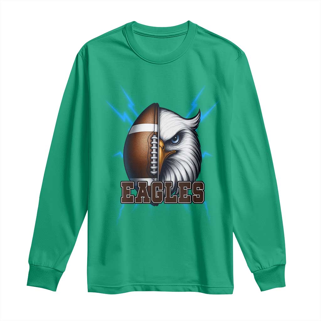 Eagle Football Power Long Sleeve Shirt Game Day Sports Fan Gift - Wonder Print Shop