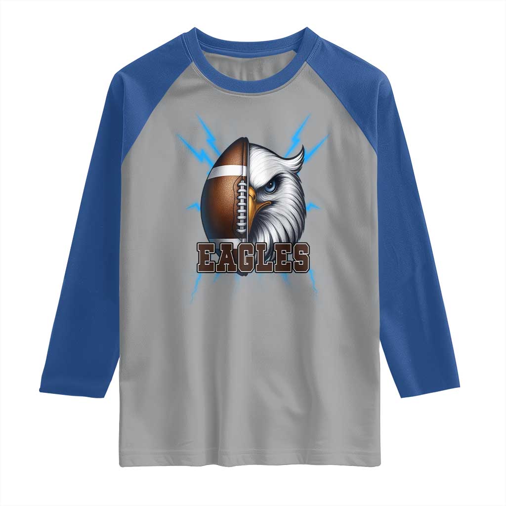Eagle Football Power Raglan Shirt Game Day Sports Fan Gift - Wonder Print Shop