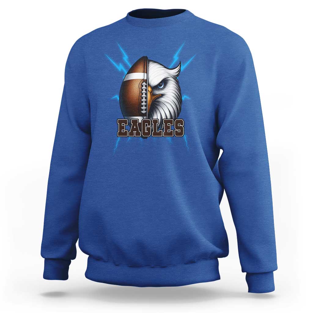 Eagle Football Power Sweatshirt Game Day Sports Fan Gift - Wonder Print Shop