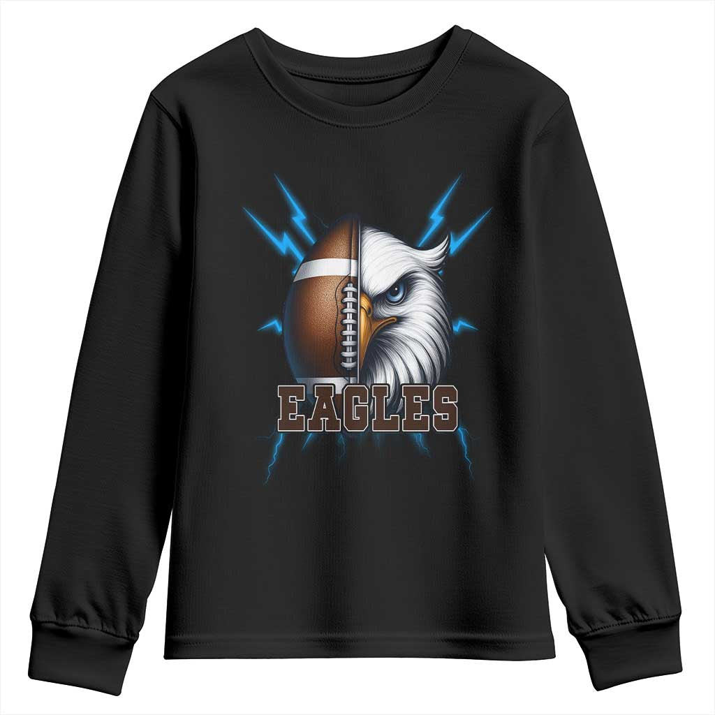 Eagle Football Power Youth Sweatshirt Game Day Sports Fan Gift - Wonder Print Shop