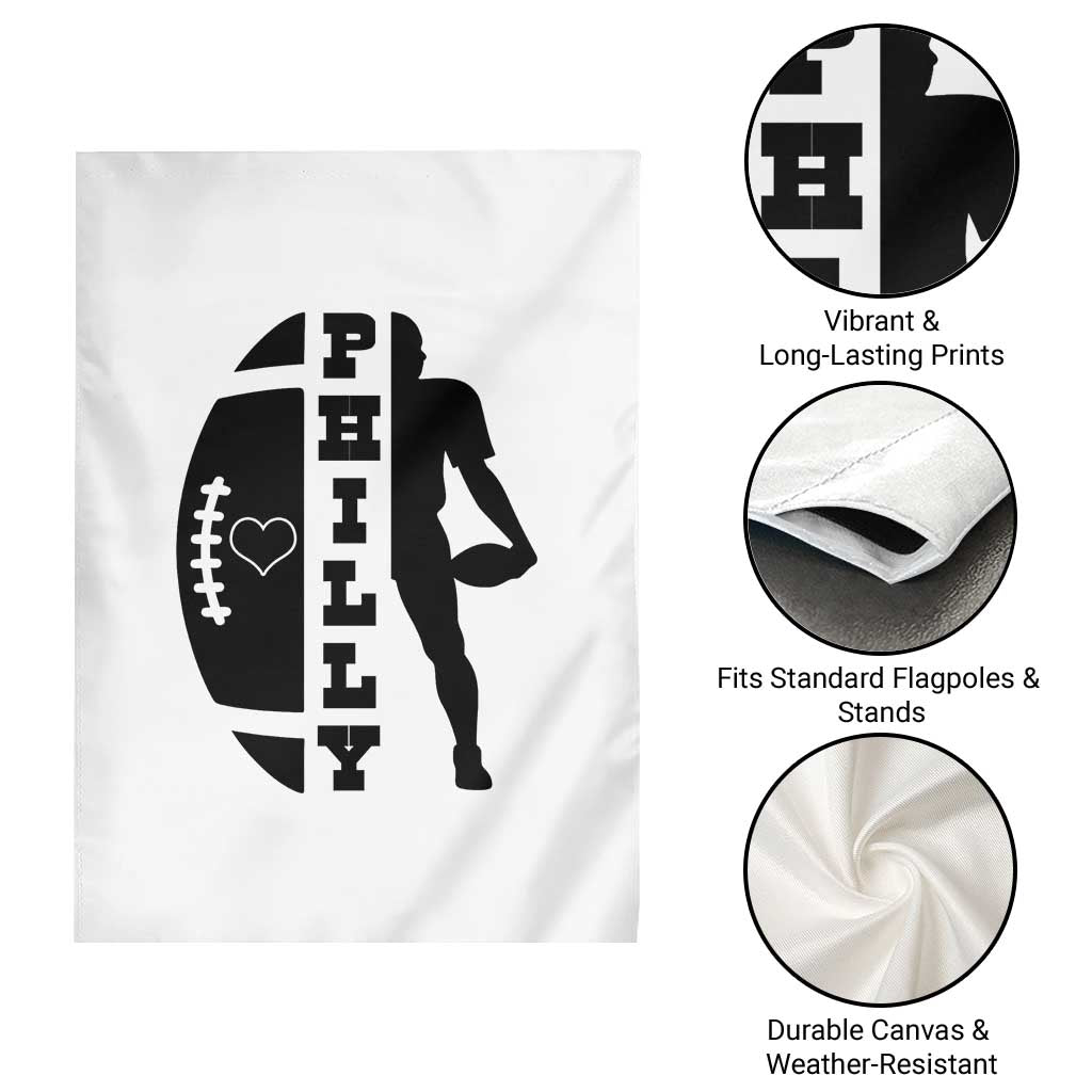 Philly Football Spirit Garden Flag Proud Fan Humor Gift - Wonder Print Shop