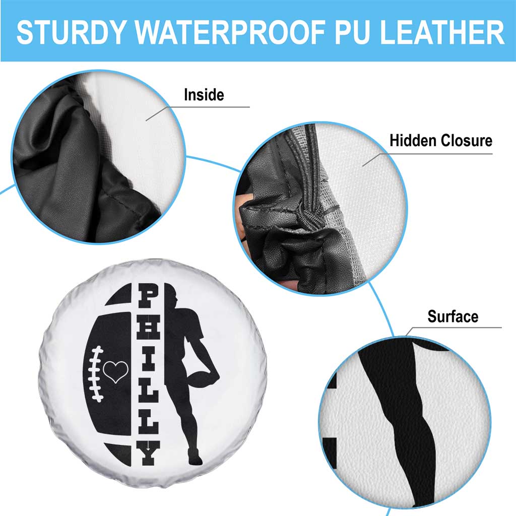 Philly Football Spirit Spare Tire Cover Proud Fan Humor Gift - Wonder Print Shop