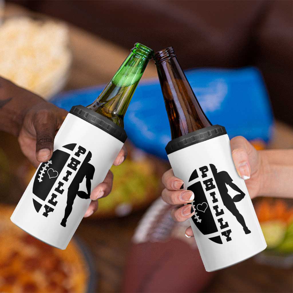Philly Football Spirit 4 in 1 Can Cooler Tumbler Proud Fan Humor Gift - Wonder Print Shop