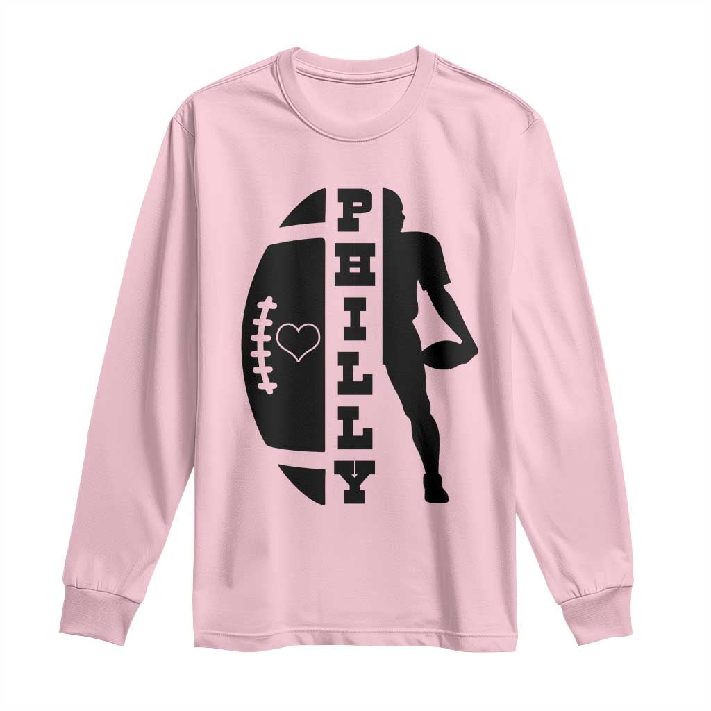 Philly Football Spirit Long Sleeve Shirt Proud Fan Humor Gift - Wonder Print Shop
