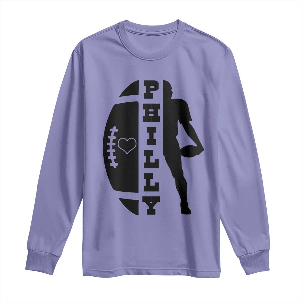 Philly Football Spirit Long Sleeve Shirt Proud Fan Humor Gift - Wonder Print Shop