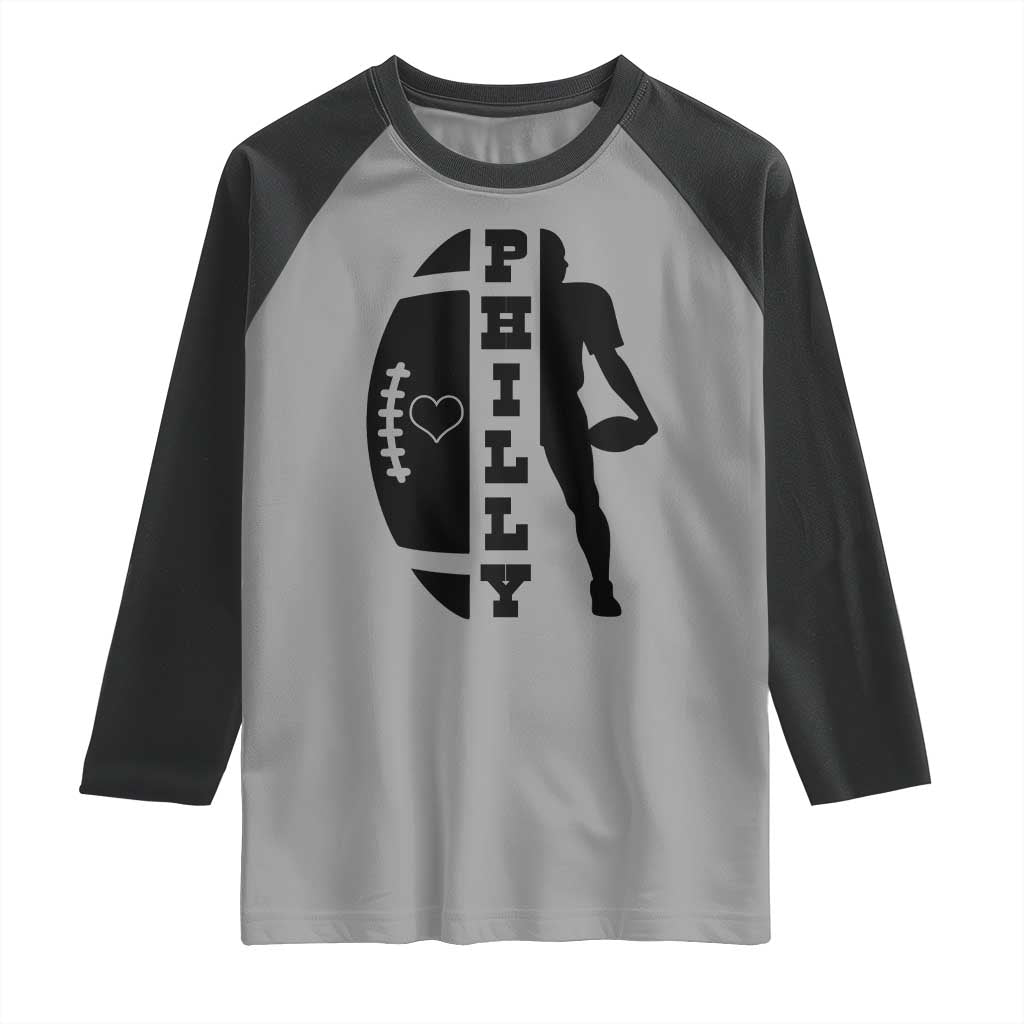 Philly Football Spirit Raglan Shirt Proud Fan Humor Gift - Wonder Print Shop