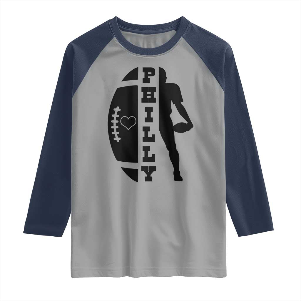 Philly Football Spirit Raglan Shirt Proud Fan Humor Gift - Wonder Print Shop