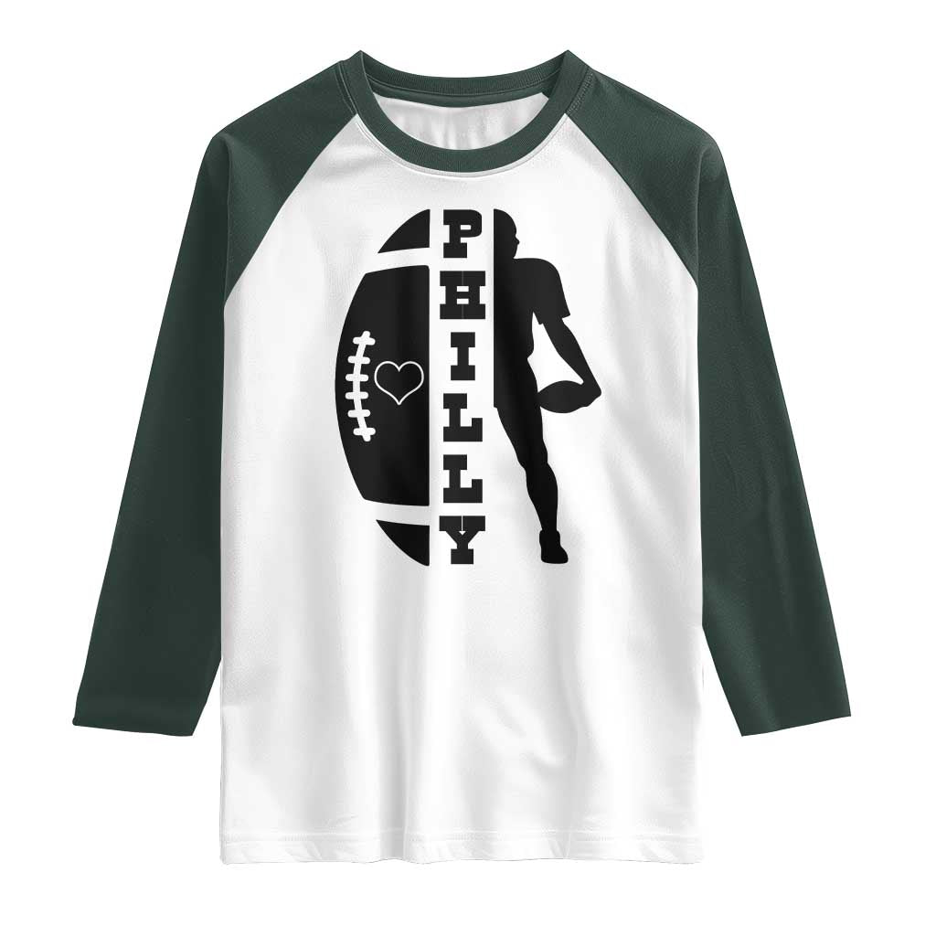 Philly Football Spirit Raglan Shirt Proud Fan Humor Gift - Wonder Print Shop