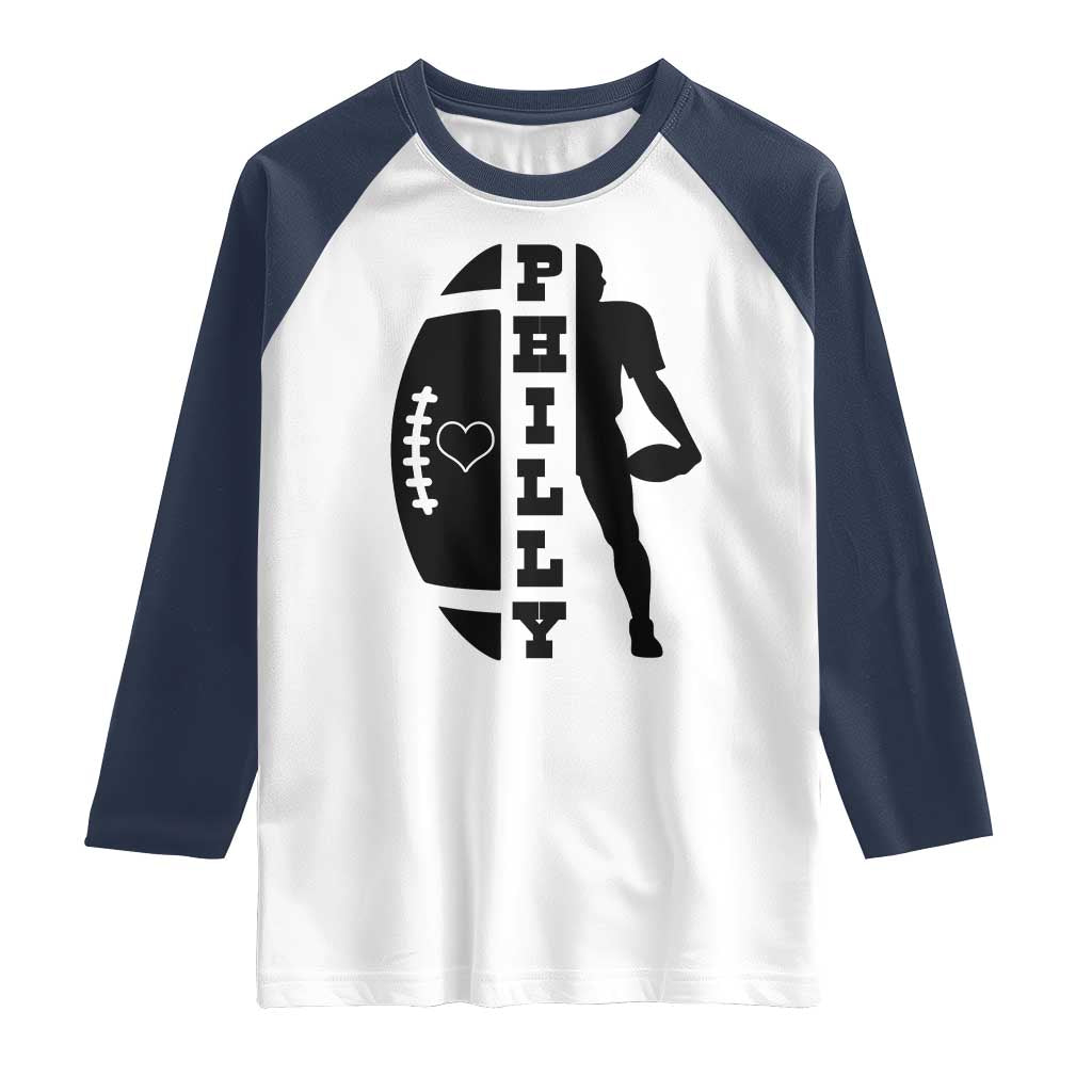 Philly Football Spirit Raglan Shirt Proud Fan Humor Gift - Wonder Print Shop