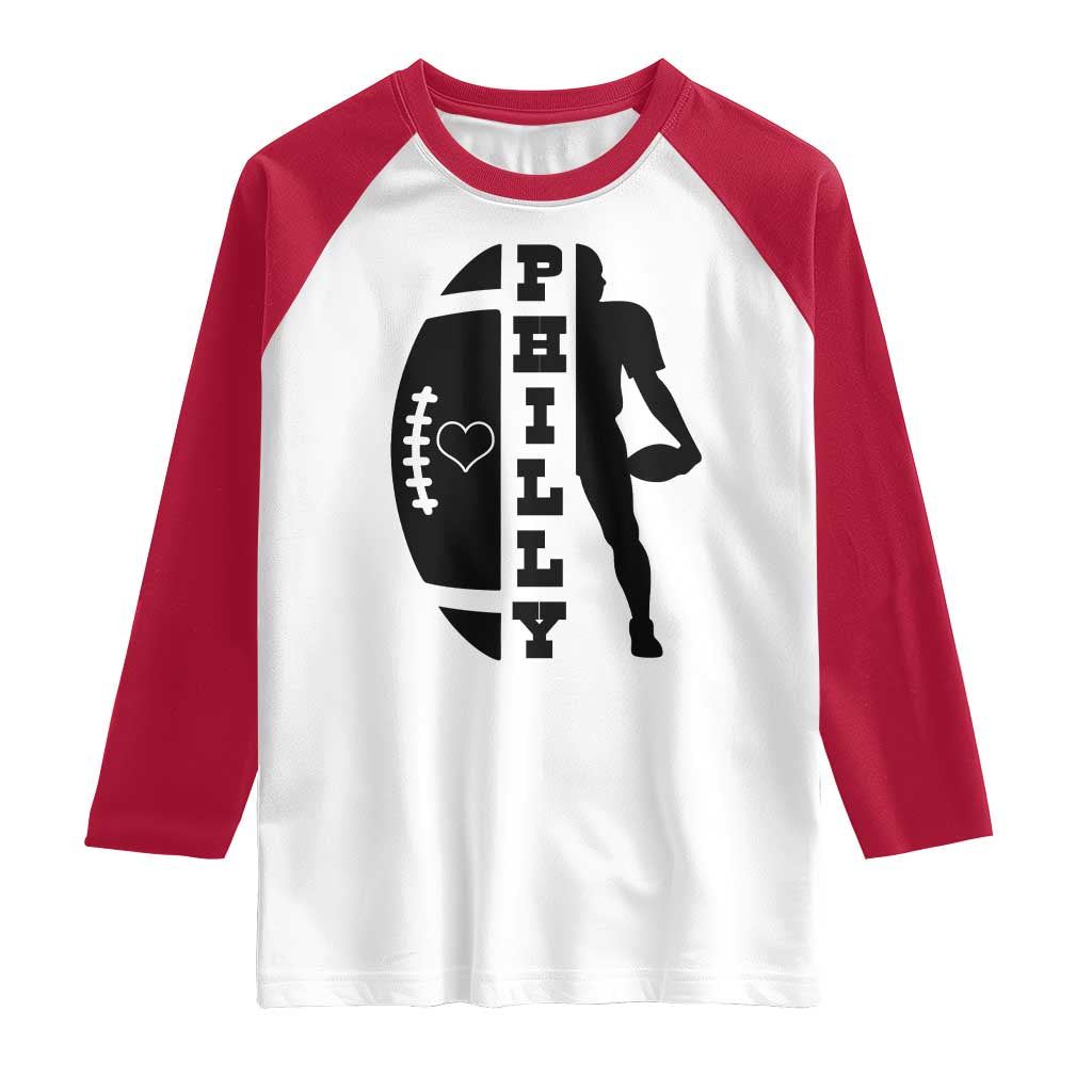 Philly Football Spirit Raglan Shirt Proud Fan Humor Gift - Wonder Print Shop