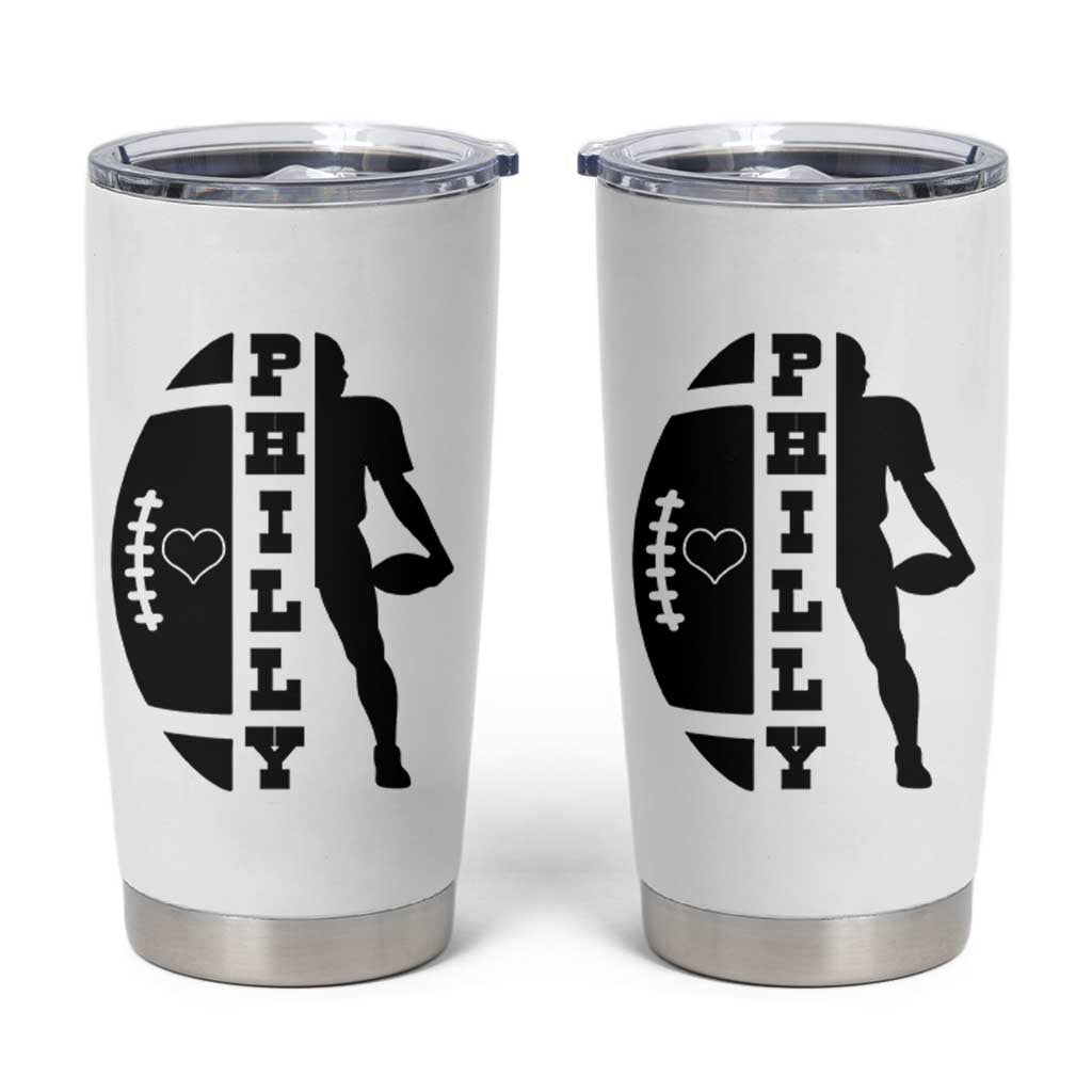 Philly Football Spirit Tumbler Cup Proud Fan Humor Gift - Wonder Print Shop