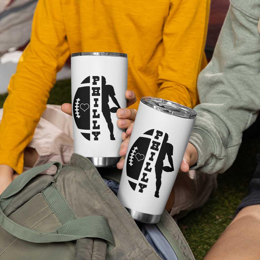 Philly Football Spirit Tumbler Cup Proud Fan Humor Gift - Wonder Print Shop