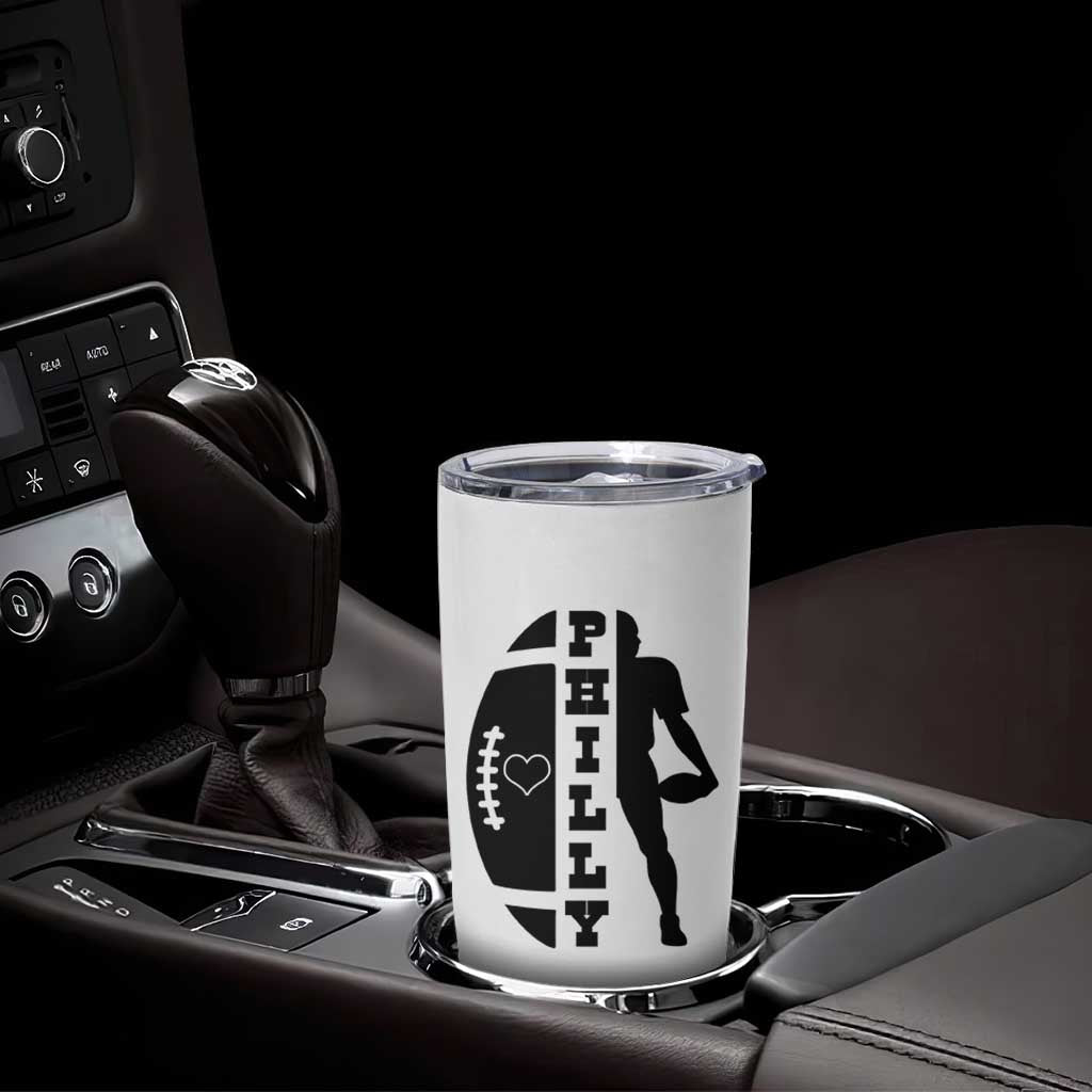 Philly Football Spirit Tumbler Cup Proud Fan Humor Gift - Wonder Print Shop