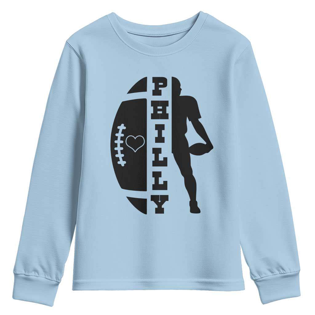 Philly Football Spirit Youth Sweatshirt Proud Fan Humor Gift - Wonder Print Shop