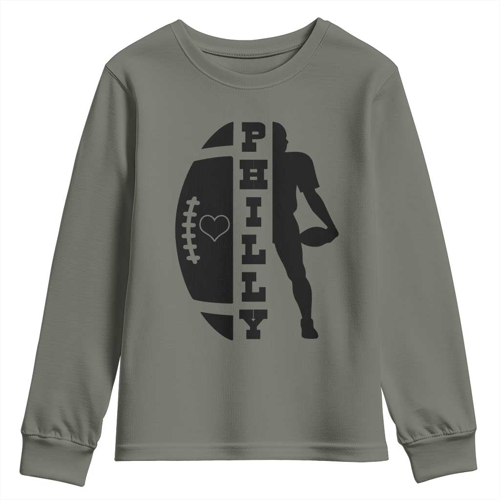 Philly Football Spirit Youth Sweatshirt Proud Fan Humor Gift - Wonder Print Shop