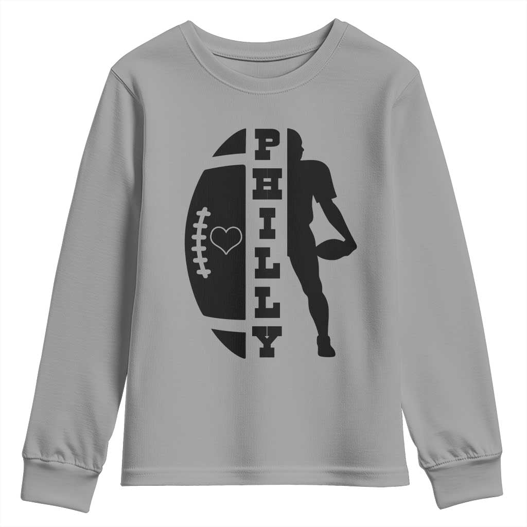 Philly Football Spirit Youth Sweatshirt Proud Fan Humor Gift - Wonder Print Shop