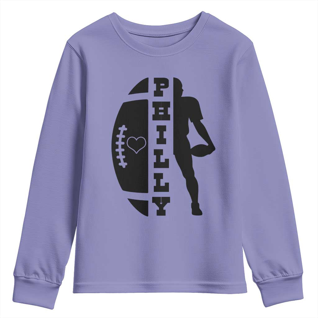 Philly Football Spirit Youth Sweatshirt Proud Fan Humor Gift - Wonder Print Shop