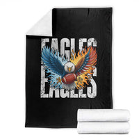 Eagles Football Throw Blanket Patriotic Eagle American Flag Gift - Wonder Print Shop