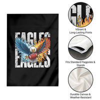 Eagles Football Garden Flag Patriotic Eagle American Flag Gift - Wonder Print Shop