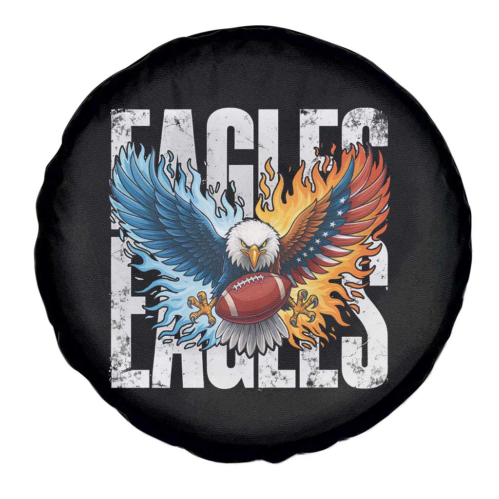 Eagles Football Spare Tire Cover Patriotic Eagle American Flag Gift - Wonder Print Shop