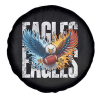 Eagles Football Spare Tire Cover Patriotic Eagle American Flag Gift - Wonder Print Shop