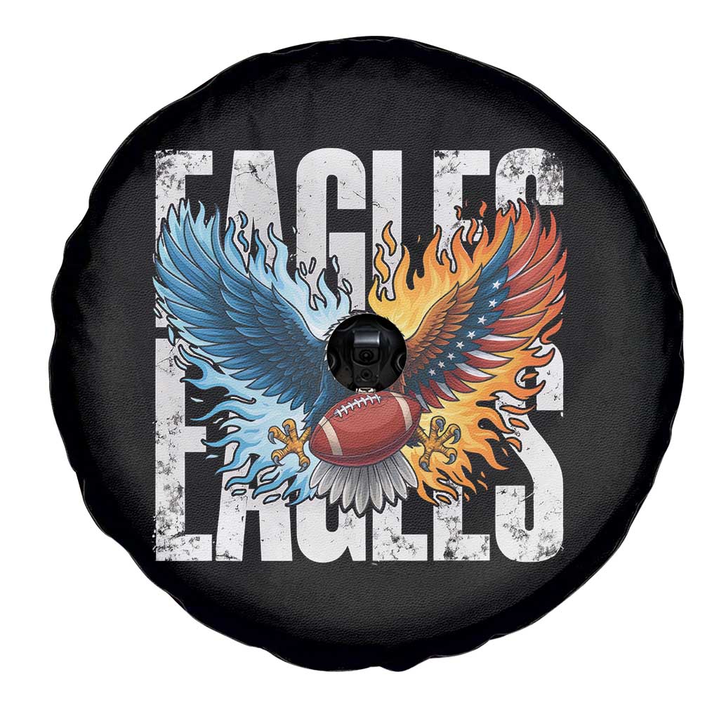 Eagles Football Spare Tire Cover Patriotic Eagle American Flag Gift - Wonder Print Shop