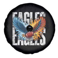 Eagles Football Spare Tire Cover Patriotic Eagle American Flag Gift - Wonder Print Shop