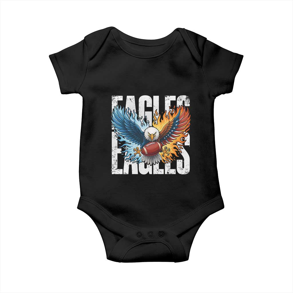Eagles Football Baby Onesie Patriotic Eagle American Flag Gift - Wonder Print Shop