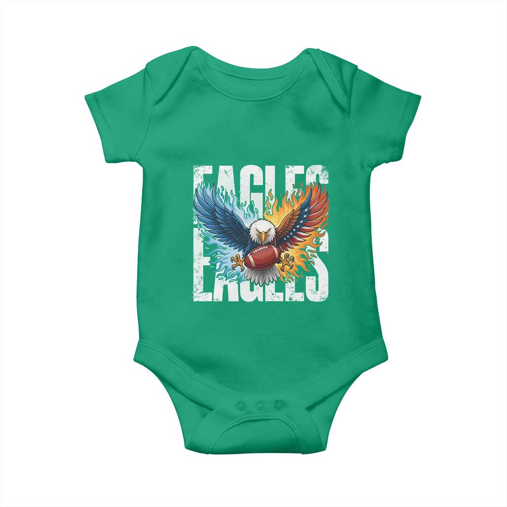 Eagles Football Baby Onesie Patriotic Eagle American Flag Gift - Wonder Print Shop
