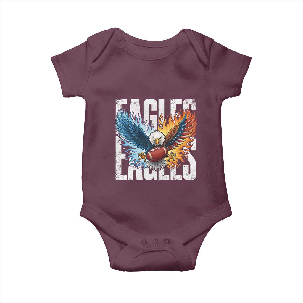 Eagles Football Baby Onesie Patriotic Eagle American Flag Gift - Wonder Print Shop
