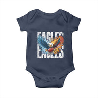 Eagles Football Baby Onesie Patriotic Eagle American Flag Gift - Wonder Print Shop