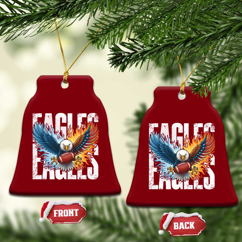 Eagles Football Ceramic Ornament Patriotic Eagle American Flag Gift - Wonder Print Shop