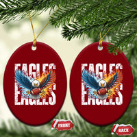 Eagles Football Ceramic Ornament Patriotic Eagle American Flag Gift - Wonder Print Shop