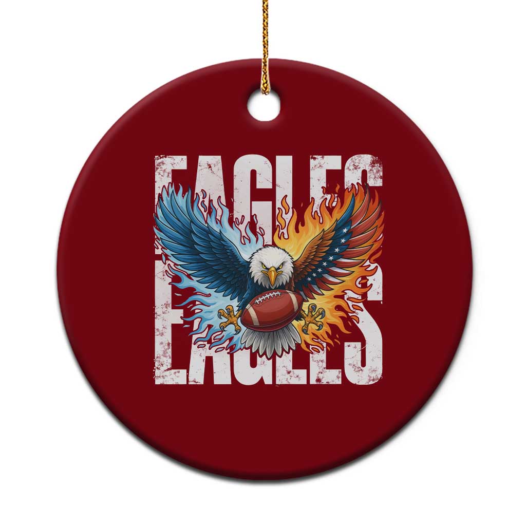 Eagles Football Ceramic Ornament Patriotic Eagle American Flag Gift - Wonder Print Shop