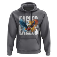 Eagles Football Hoodie Patriotic Eagle American Flag Gift - Wonder Print Shop
