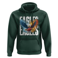 Eagles Football Hoodie Patriotic Eagle American Flag Gift - Wonder Print Shop