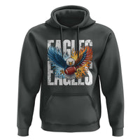 Eagles Football Hoodie Patriotic Eagle American Flag Gift - Wonder Print Shop
