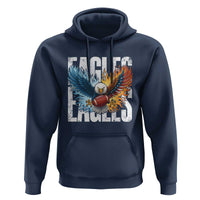Eagles Football Hoodie Patriotic Eagle American Flag Gift - Wonder Print Shop