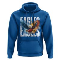 Eagles Football Hoodie Patriotic Eagle American Flag Gift - Wonder Print Shop