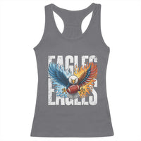 Eagles Football Racerback Tank Top Patriotic Eagle American Flag Gift - Wonder Print Shop
