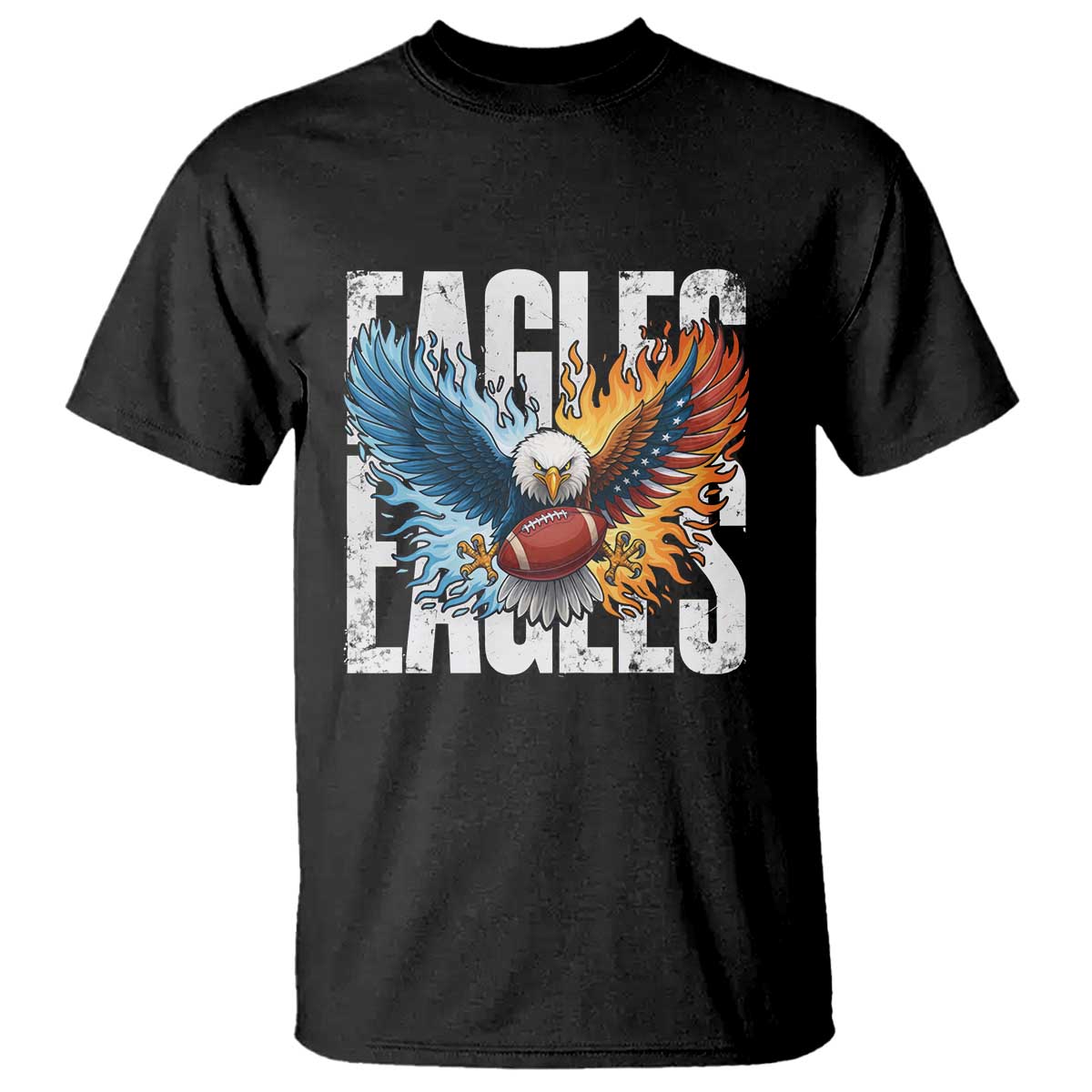 Eagles Football T Shirt Patriotic Eagle American Flag Gift - Wonder Print Shop