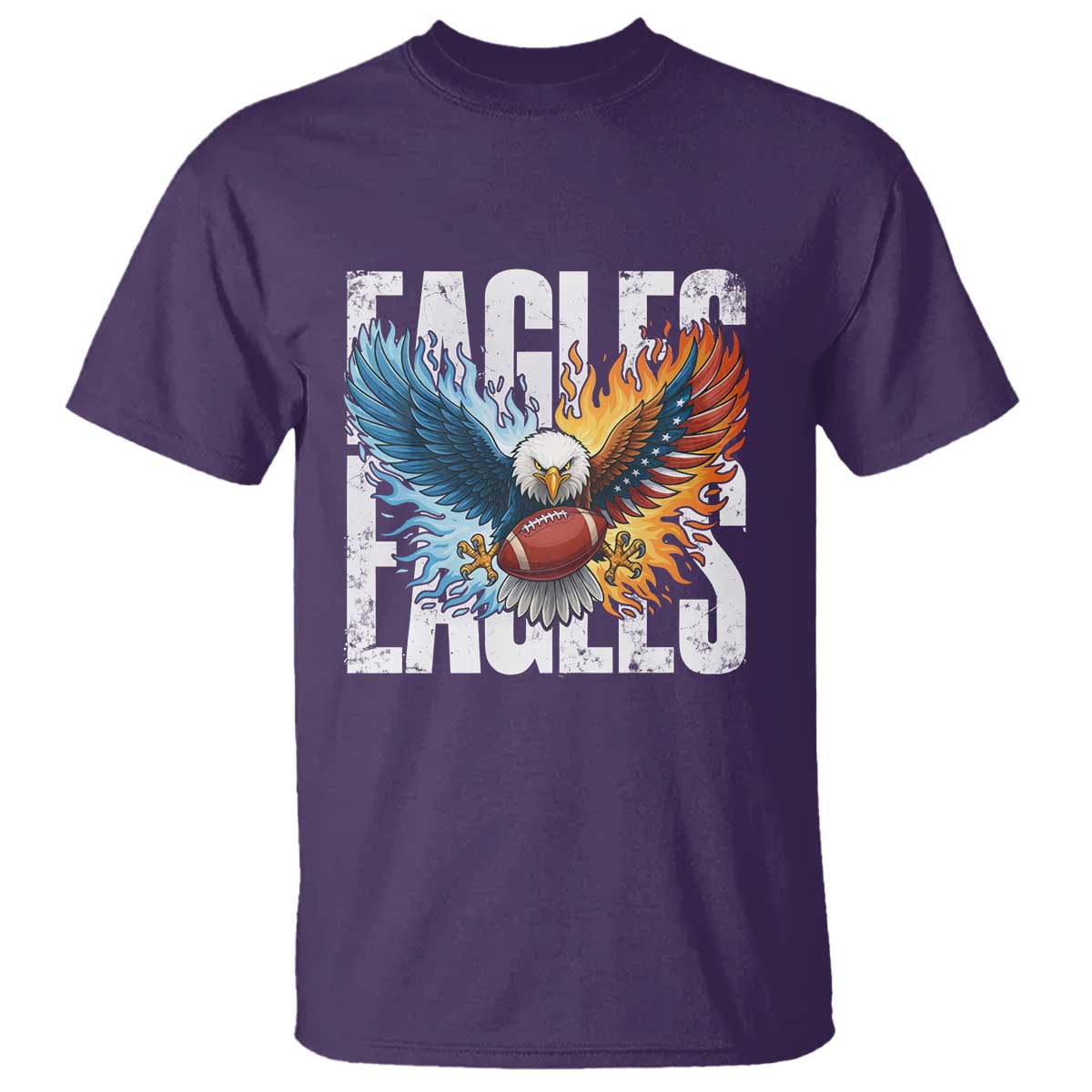 Eagles Football T Shirt Patriotic Eagle American Flag Gift - Wonder Print Shop