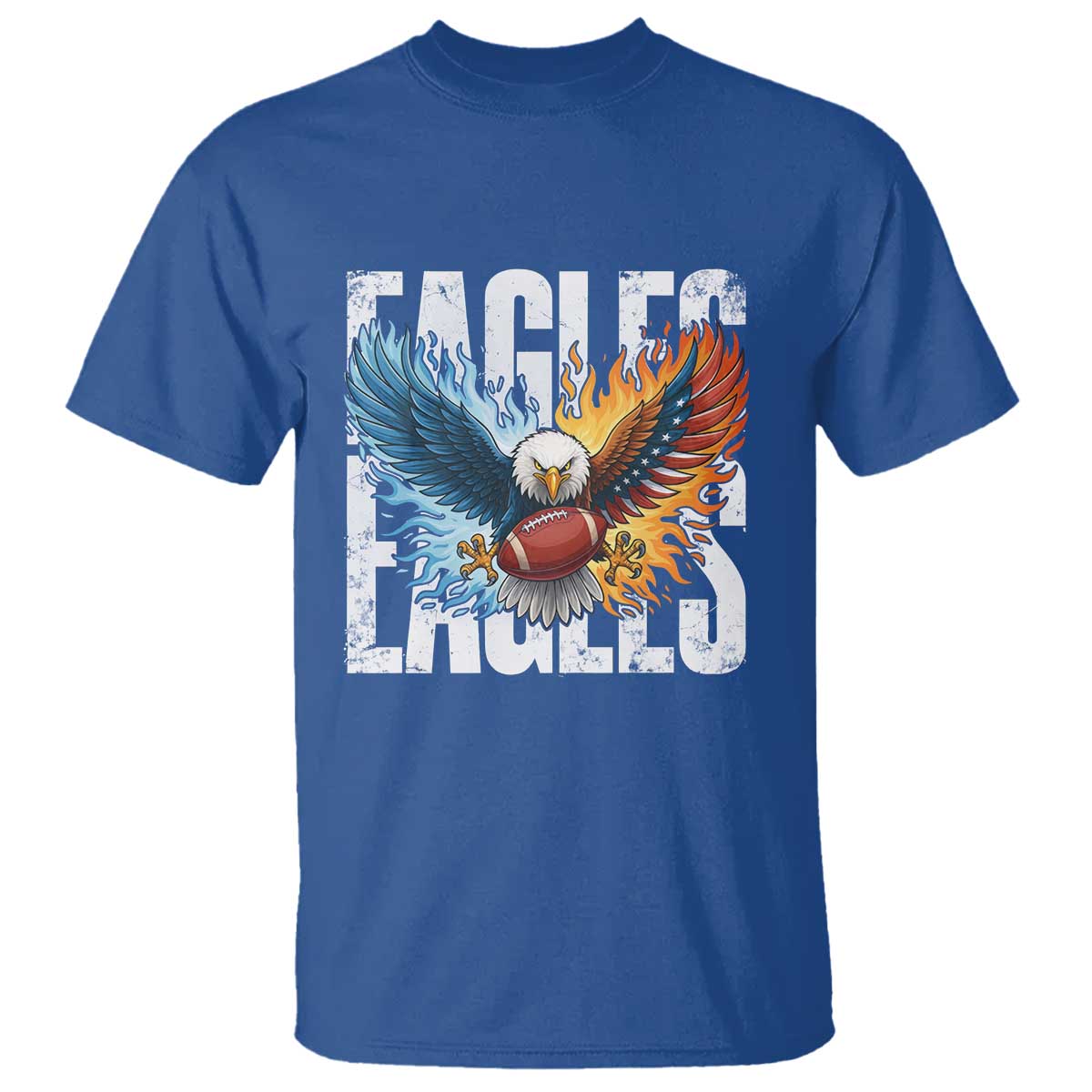 Eagles Football T Shirt Patriotic Eagle American Flag Gift - Wonder Print Shop