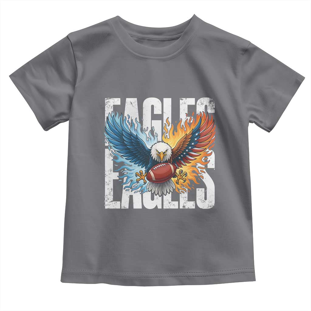 Eagles Football Toddler T Shirt Patriotic Eagle American Flag Gift - Wonder Print Shop