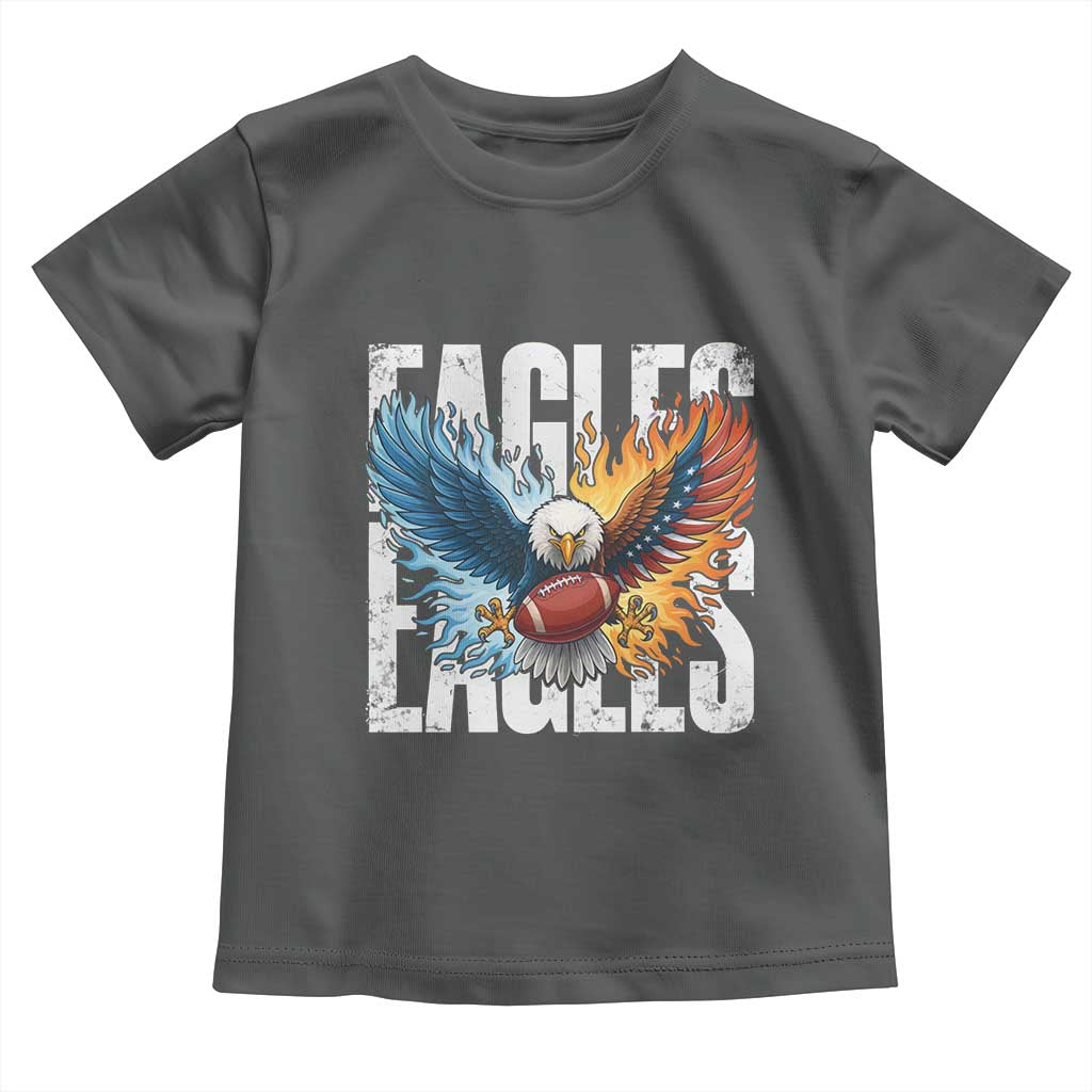 Eagles Football Toddler T Shirt Patriotic Eagle American Flag Gift - Wonder Print Shop