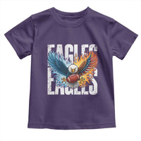 Eagles Football Toddler T Shirt Patriotic Eagle American Flag Gift - Wonder Print Shop
