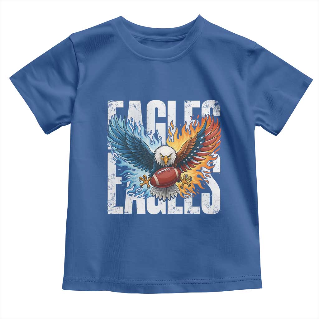 Eagles Football Toddler T Shirt Patriotic Eagle American Flag Gift - Wonder Print Shop