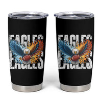 Eagles Football Tumbler Cup Patriotic Eagle American Flag Gift - Wonder Print Shop